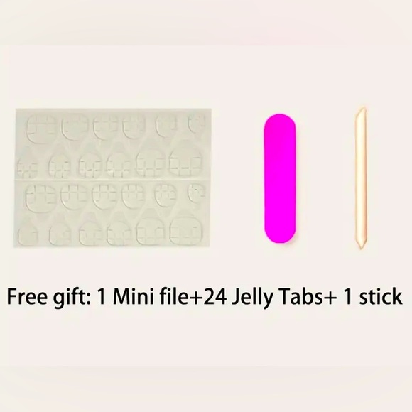 24pcs White French Tip Press On Nails/1pc Handheld Portable Led Nail Lamps Pen - Picture 6 of 15